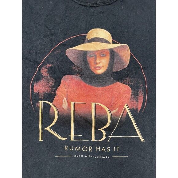 Reba Rumor Has It Graphic T-shirt Women Small Black Short Sleeve Music - Picture 2 of 5